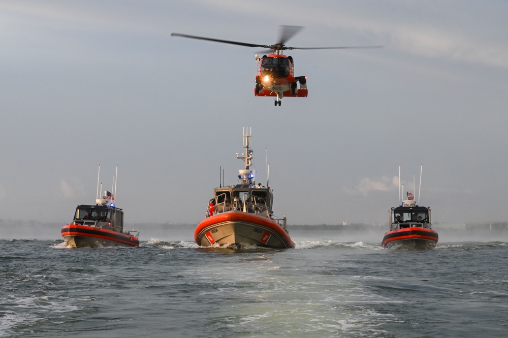 Coast Guard Station Sand Key and Coast Guard Air Station Clearwater conduct search and rescue training
