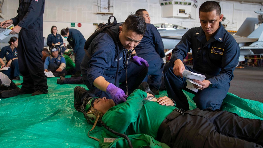 George Washington Conducts Mass Casualty Drill