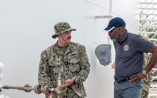 CNIC executive director tours NSF Diego Garcia and holds all-hands call