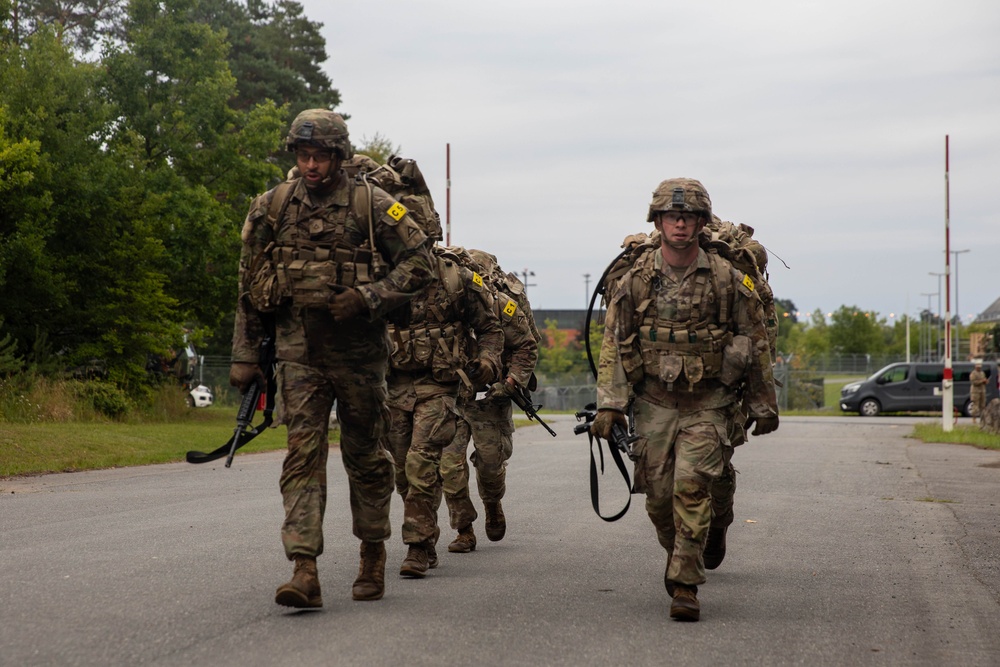 U.S. Army Europe and Africa Best Squad Competition: 12-mile foot march