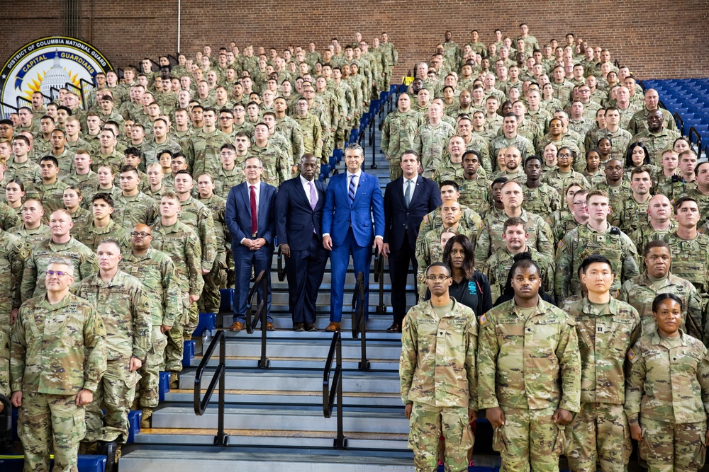 Secretary of Defense Pete Hegseth Pays Visit to Guardsmen at D.C. Armory
