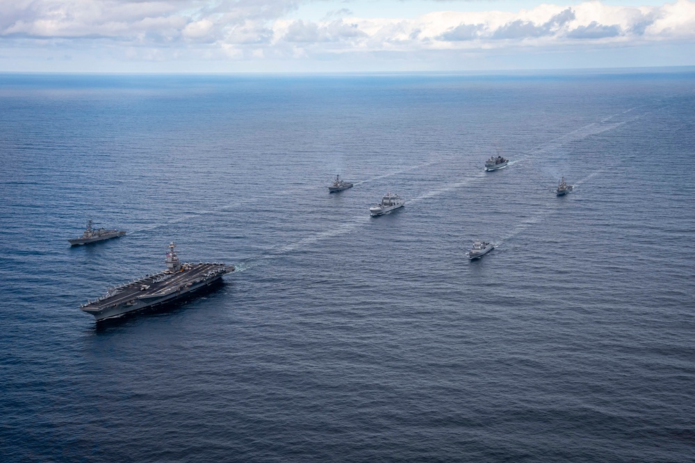 Gerald R. Ford Carrier Strike Group and Norwegian Navy Sail in North Sea