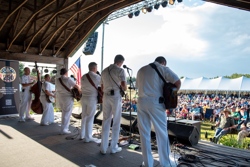 The Navy Band Country Current performs at the Lakes Bluegrass Festival