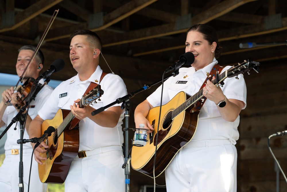 The Navy Band Country Current performs at the Lakes Bluegrass Festival