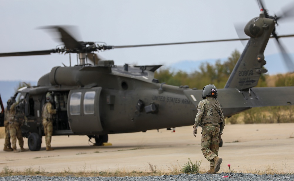 1st Armored Division UH-60 Black Hawk Crews Conduct Aerial Gunnery in Bulgaria