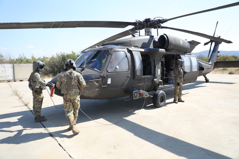 1st Armored Division UH-60 Black Hawk Crews Conduct Aerial Gunnery in Bulgaria
