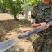 U.S. Navy Sailors participate in snake handlers course