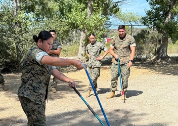 U.S. Navy Sailors participate in snake handlers course