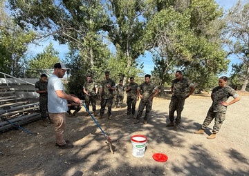 U.S. Navy Sailors participate in snake handlers course