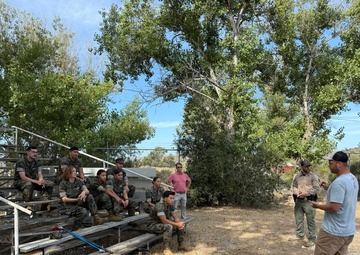 U.S. Navy Sailors participate in snake handlers course