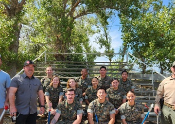 U.S. Navy Sailors participate in snake handlers course