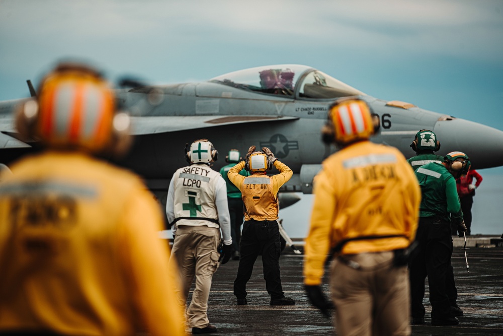 George Washington Conducts Flight Operations