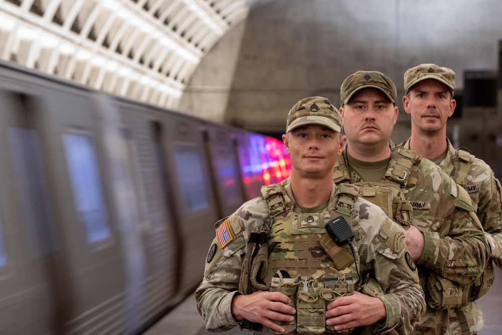 South Carolina National Guard Soldiers Provide Security in Metro Station