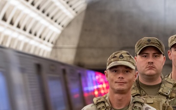 South Carolina National Guard Soldiers Provide Security in Metro Station