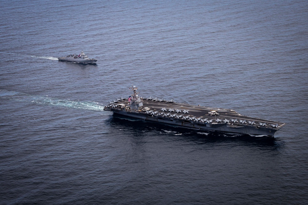 Gerald R. Ford Carrier Strike Group and Norwegian Navy Sail in North Sea
