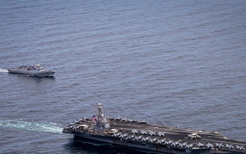 Gerald R. Ford Carrier Strike Group and Norwegian Navy Sail in North Sea