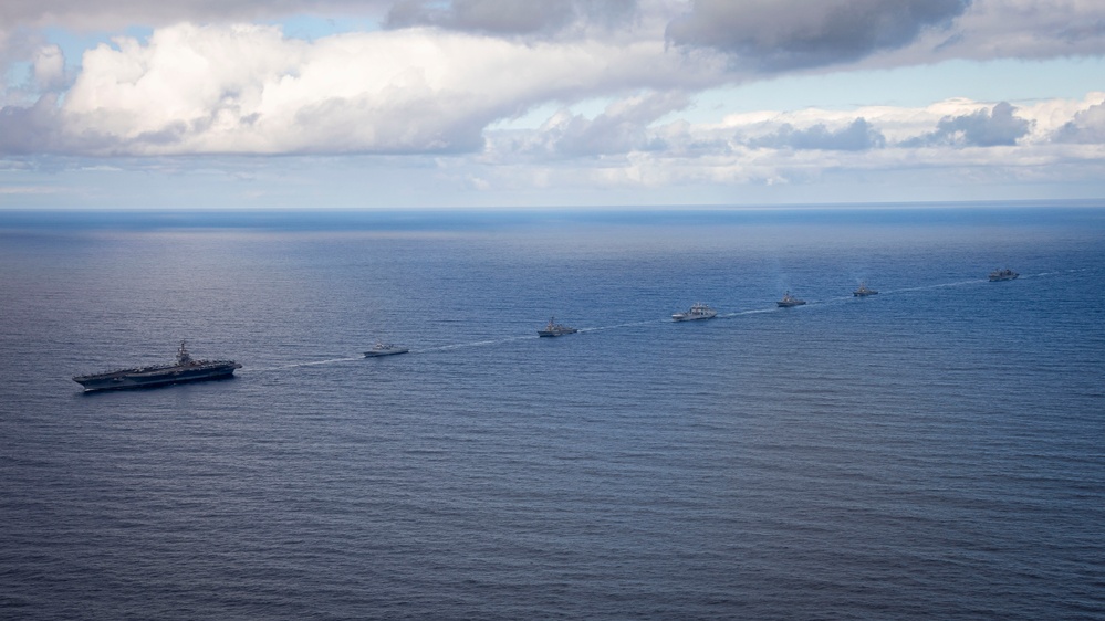 Gerald R. Ford Carrier Strike Group and Norwegian Navy Sail in North Sea