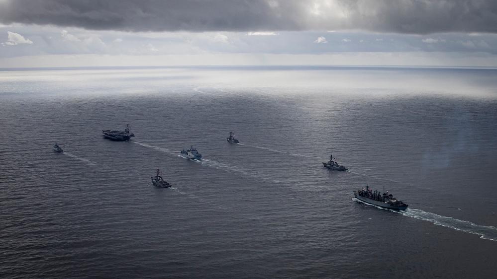 Gerald R. Ford Carrier Strike Group and Norwegian Navy Sail in North Sea
