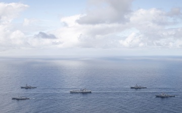 Gerald R. Ford Carrier Strike Group and Norwegian Navy Sail in North Sea