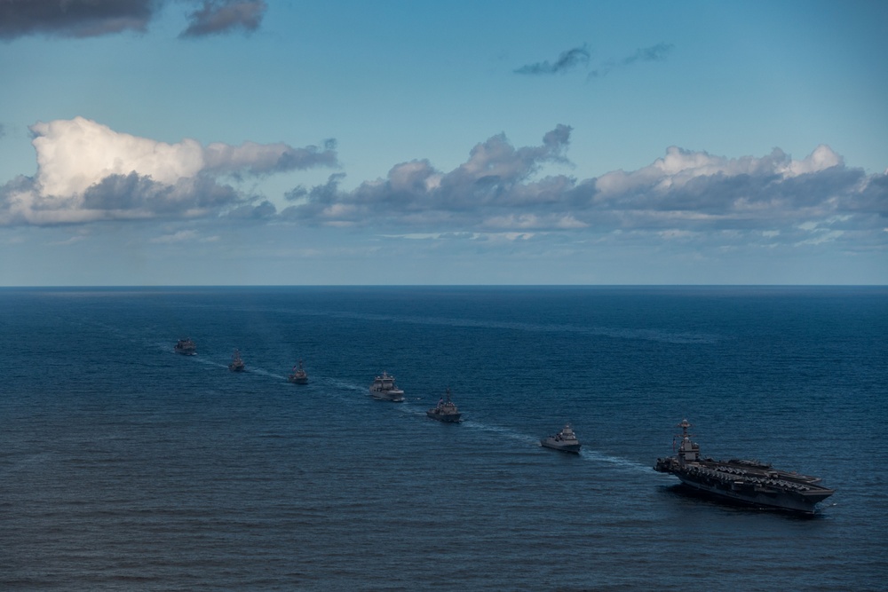 Gerald R. Ford Carrier Strike Group and Norwegian Navy Sail in North Sea