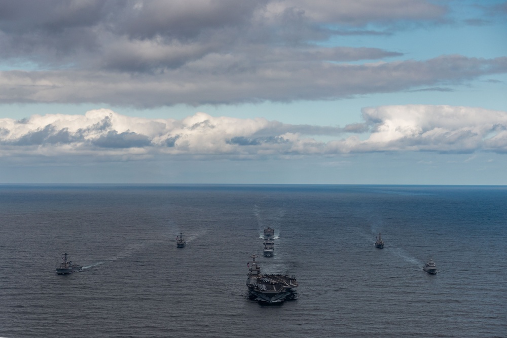 Gerald R. Ford Carrier Strike Group and Norwegian Navy Sail in North Sea