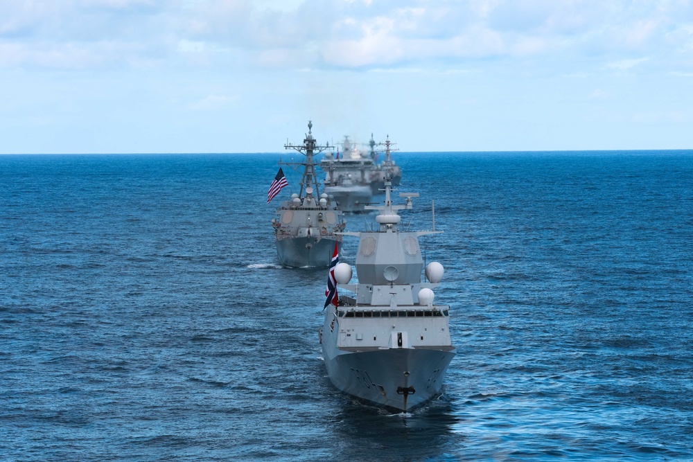 Gerald R. Ford Carrier Strike Group and Norwegian Navy Sail in North Sea