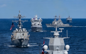 Gerald R. Ford Carrier Strike Group and Norwegian Navy Sail in North Sea
