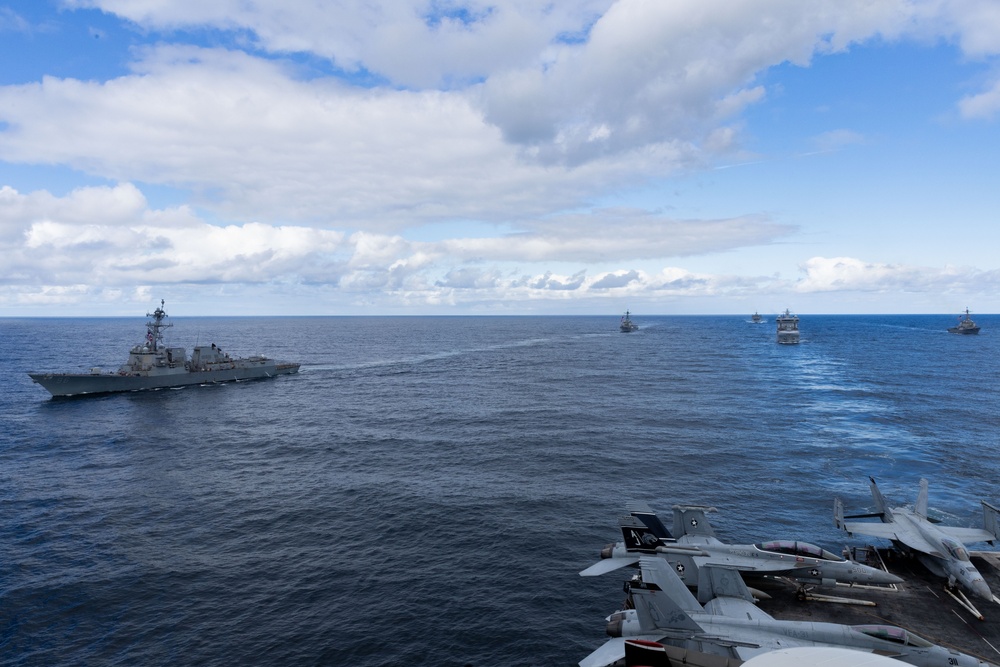 Gerald R. Ford Carrier Strike Group and Norwegian Navy Sail in North Sea