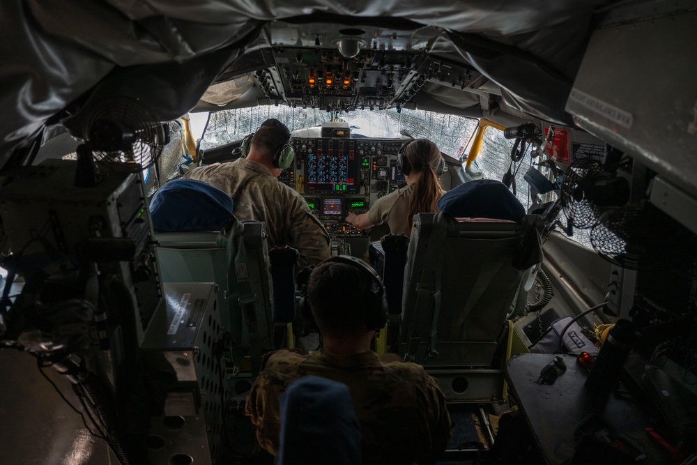 When the Dust Settles: Stratotanker Crew Refuels Falcons in the Desert