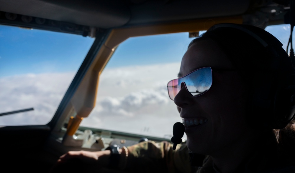 When the Dust Settles: Stratotanker Crew Refuels Falcons in the Desert