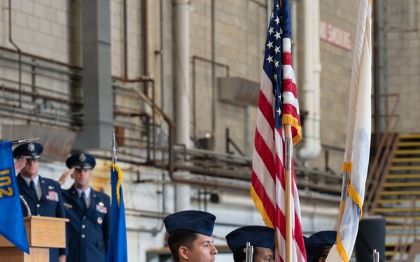 Col. Andrew St. Jean assumes command of 102nd Intelligence Wing