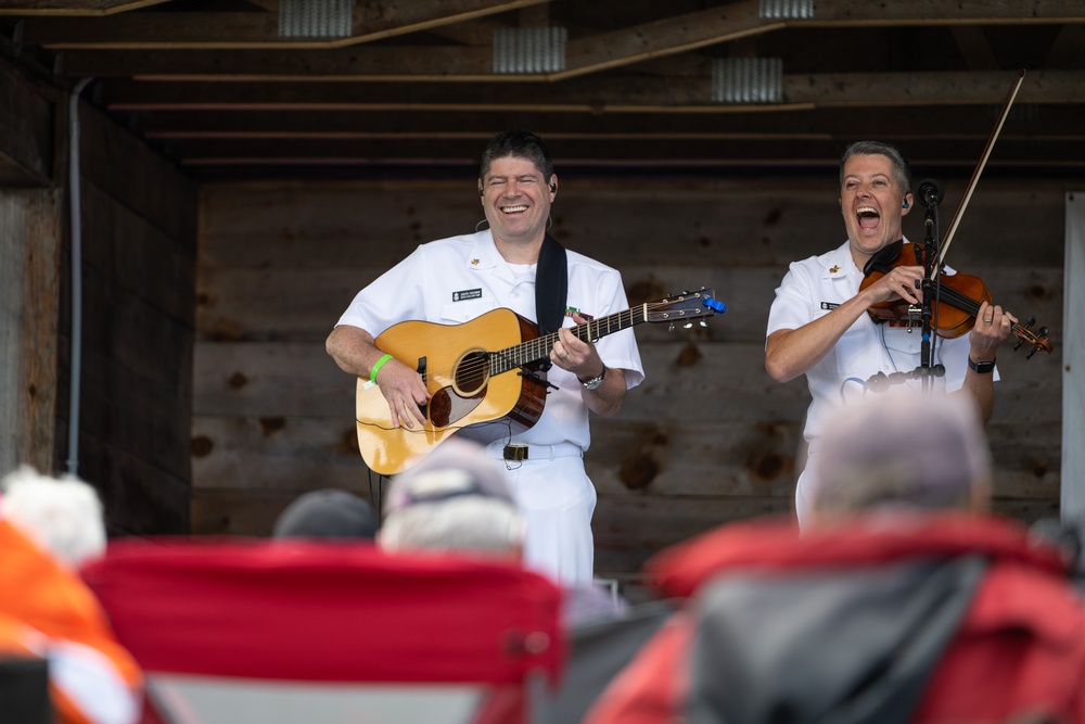The Navy Band Country Current performs at the Lakes Bluegrass Festival