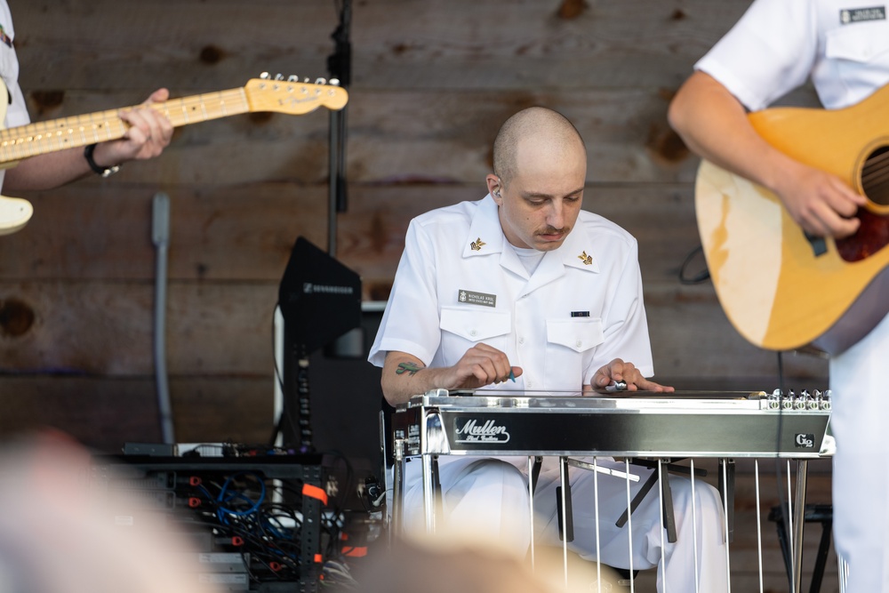 The Navy Band Country Current performs at the Lakes Bluegrass Festival