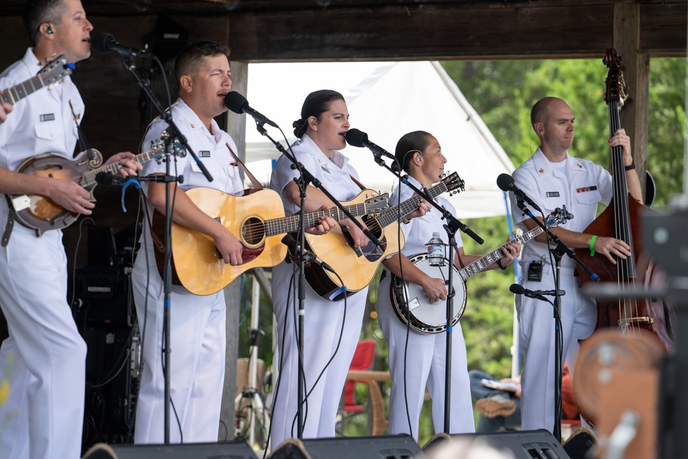 The Navy Band Country Current performs at the Lakes Bluegrass Festival