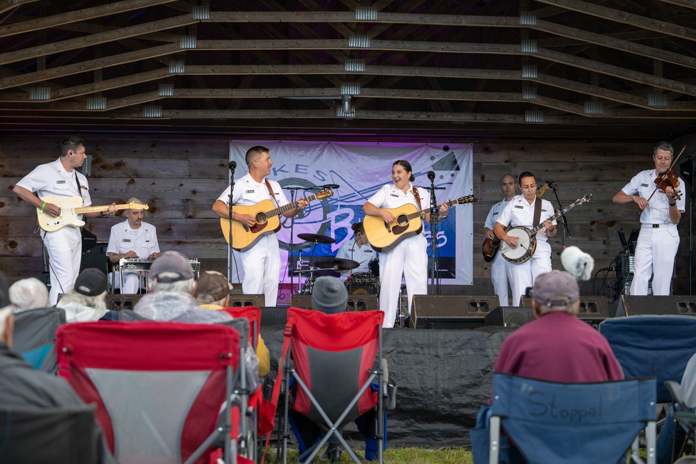 The Navy Band Country Current performs at the Lakes Bluegrass Festival
