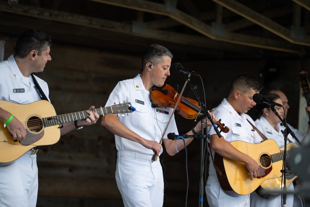 The Navy Band Country Current performs at the Lakes Bluegrass Festival