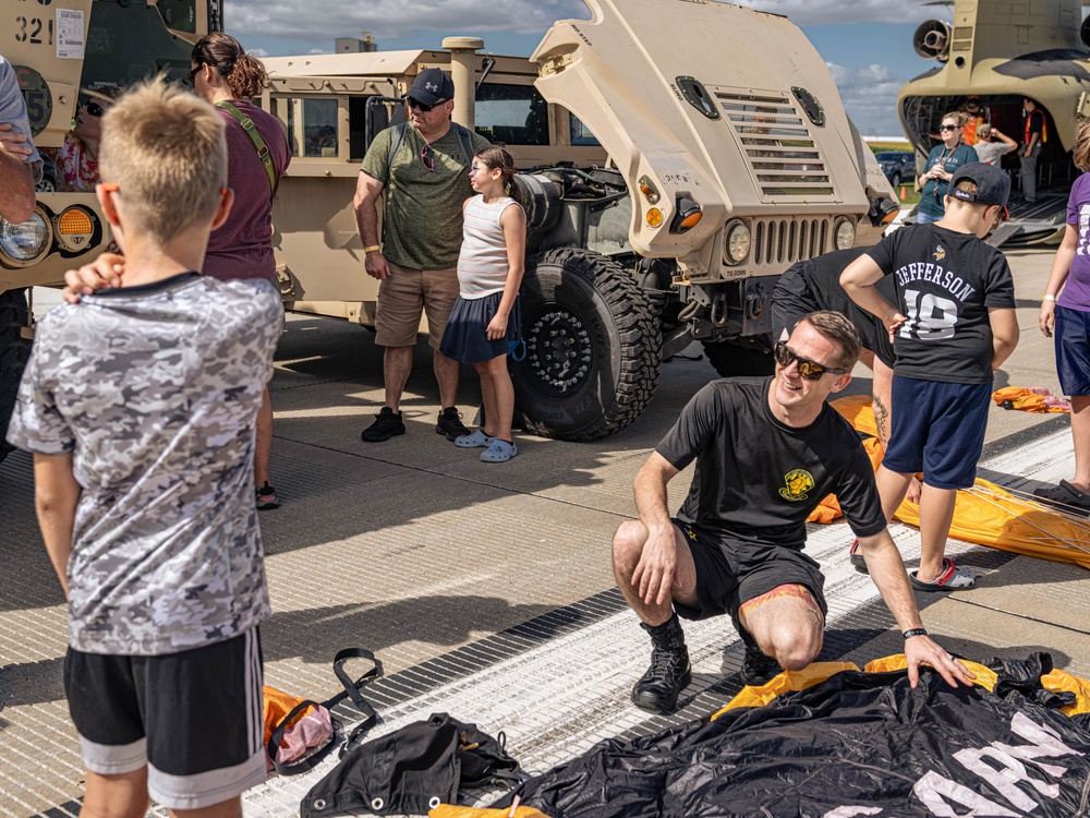 US Army Parachute Team at The Quad City Airshow