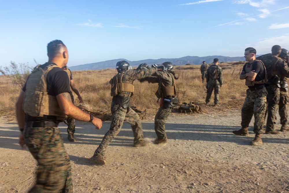 Marines with Martial Arts Instructor Course 106-25 participate in culminating event