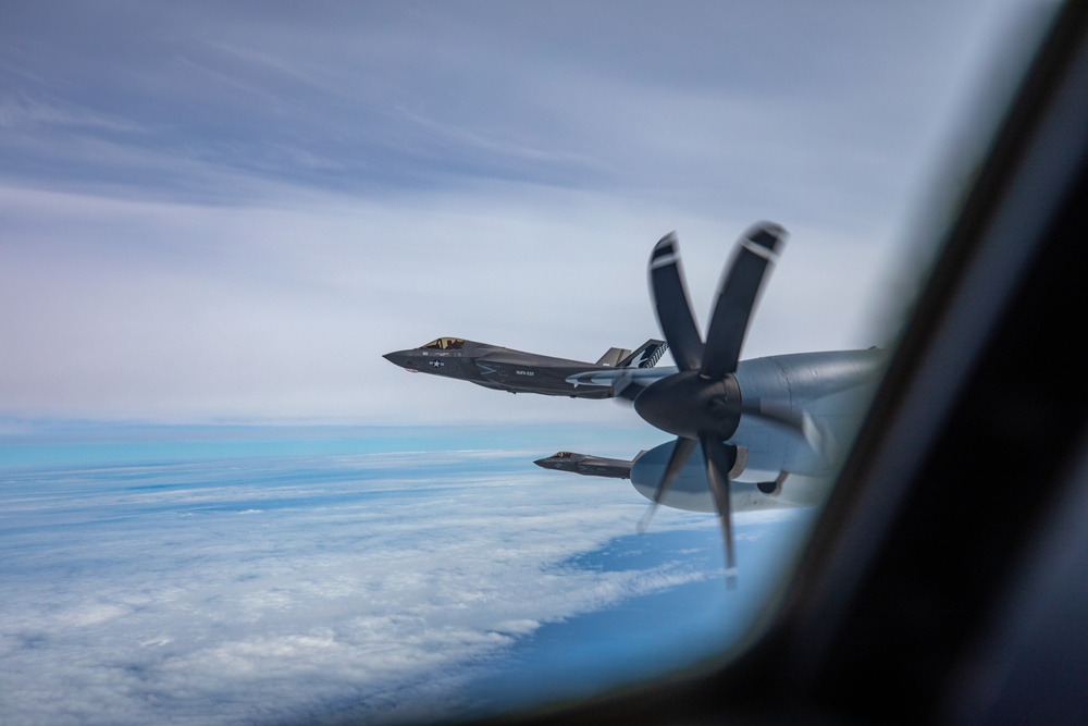 Marine KC-130Js Conduct Refueling Operations during Arctic Edge 25