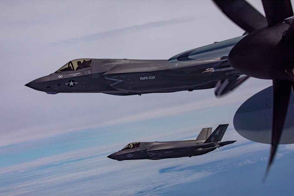 Marine KC-130Js Conduct Refueling Operations during Arctic Edge 25