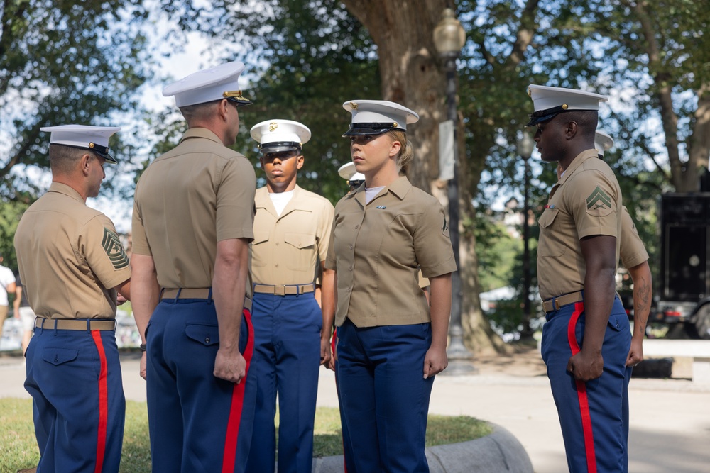 Marine Week Boston: two Marines recive Navy Achivement medals