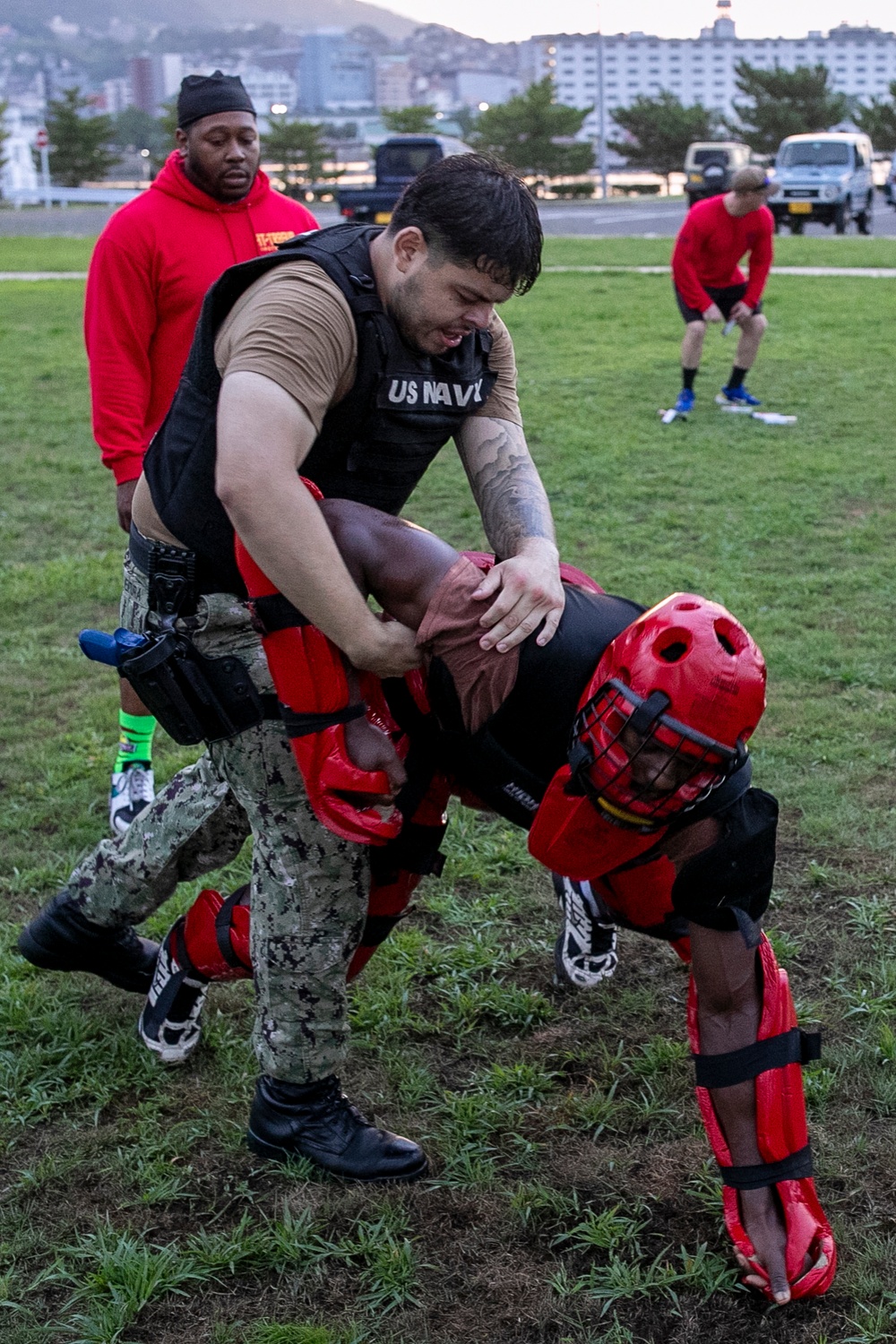 USS Tripoli Sailors Go Through the Non-Lethal Weapons Course