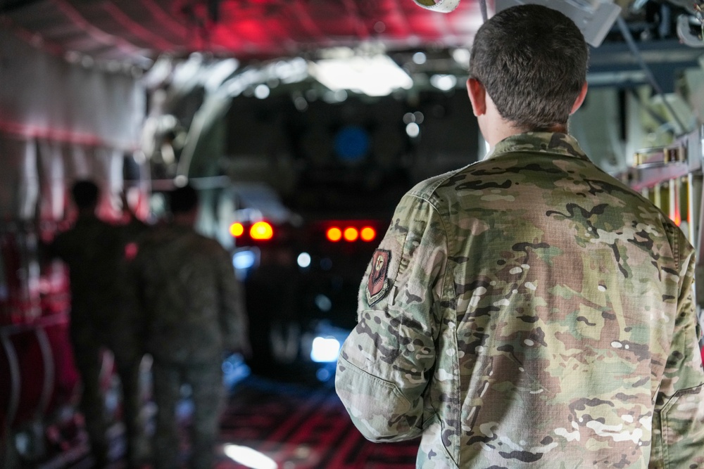 Arctic Edge 25: 27 SOW MC-130 Commando II loads Marine Corps Vehicle