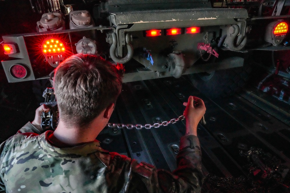 Arctic Edge 25: 27 SOW MC-130 Commando II loads Marine Corps Vehicle