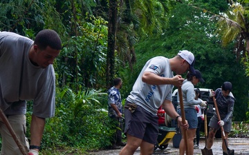 Camp Blaz Marines and civilians volunteer with the Guåhan Sustainable Culture
