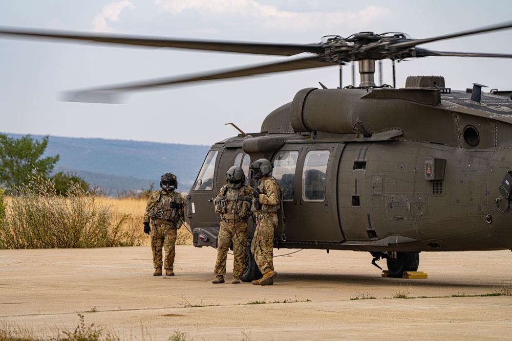 3rd Assault Helicopter Battalion, 501st Aviation Regiment conducts aerial Gunnery at Novo Selo Training Area, Bulgaria