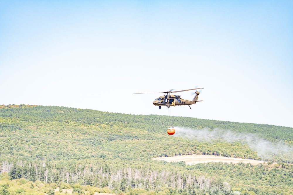 3rd Assault Helicopter Battalion, 501st Aviation Regiment, Conducts fire suppression at Novo Selo Training Area, Bulgaria