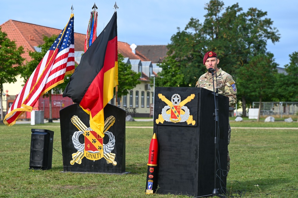 Bull Battery 4-319th Change of Command
