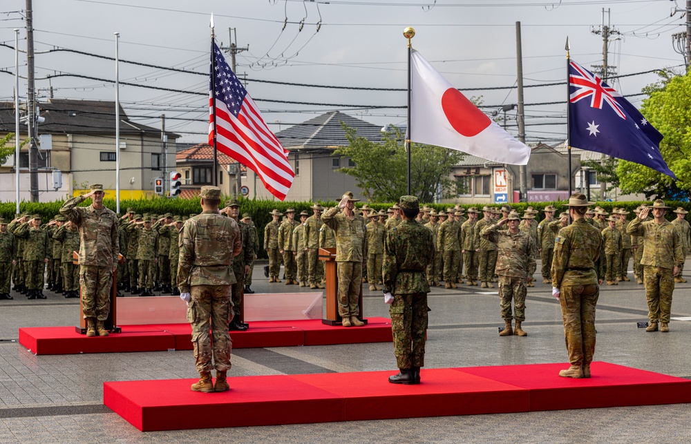 U.S. Army’s 25th Infantry Division, Japan Ground Self-Defense Force, and Australian Army Unite for Yama Sakura 89 during the Opening Ceremony