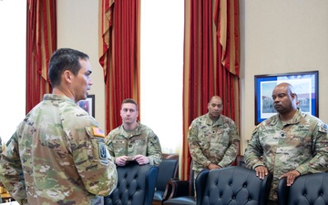 Commander of the Joint Task Force-District of Columbia, Col. Larry Doane, Speaks with JTF Commanders